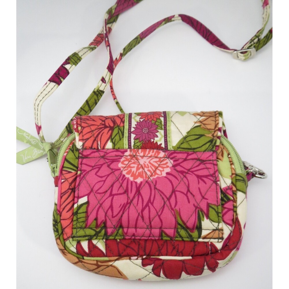 Vera Bradley Pink Floral Crossbody Shoulder Bag Purse Magnetic Closure‎ - Picture 7 of 9